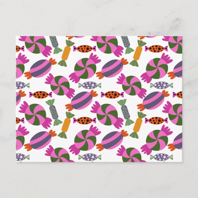 Bonbonmuster | Lollenmuster | Lollipop 6 Postkarte (Vorderseite)