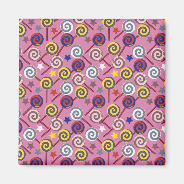Bonbonmuster | Lollenmuster | Lollipop 7 Magnet (Vorne)