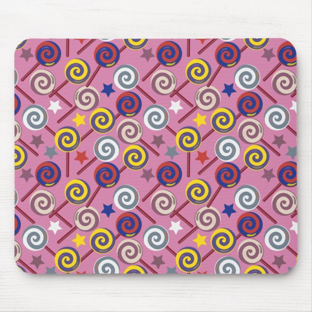 Bonbonmuster | Lollenmuster | Lollipop 7 Mousepad (Vorne)