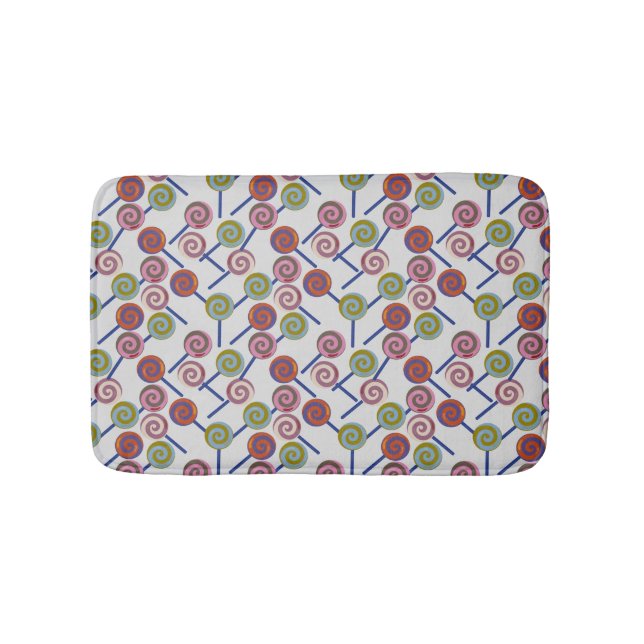 Bonbonmuster | Lollenmuster | Lollipop 8 Badematte (Vorderseite)
