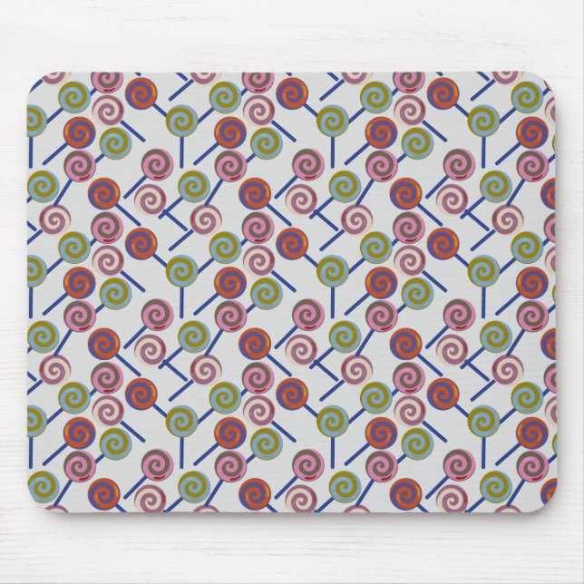 Bonbonmuster | Lollenmuster | Lollipop 8 Mousepad (Vorne)
