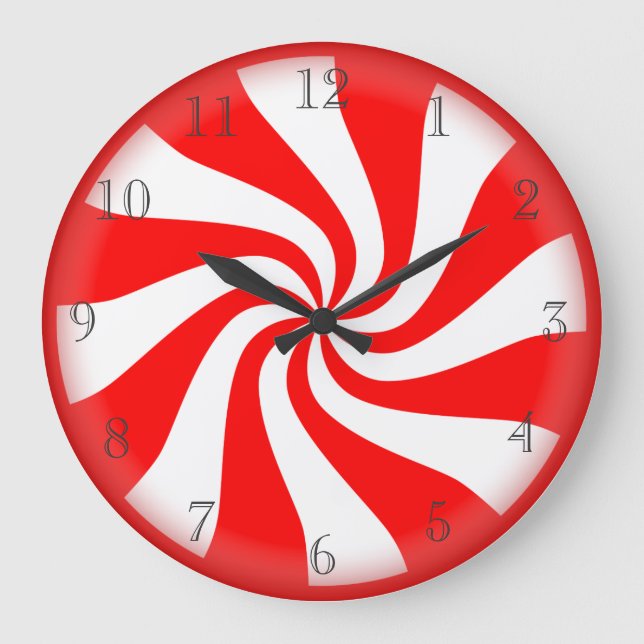 Bonbonpfefferminzuhr Große Wanduhr (Vorderseite)