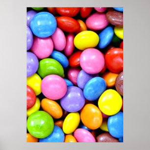 Bonbons, bunte süße Leckereien Poster