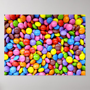 Bonbons, bunte süße Leckereien Poster