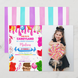 Bonbons Foto Einladung