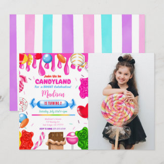 Bonbons Foto Einladung