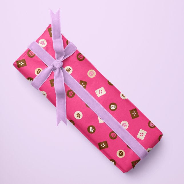 Bonbons für moderne Schokolade - Papiertribüne Geschenkpapier Set (Modern chocolate bonbons wrapping paper- for Valentine's Day, birthdays, anniversaries, and more.)