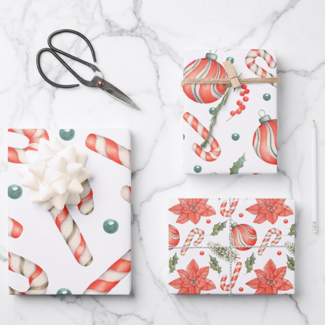 Bonbons Geschenkpapier Set (Vorderseite)