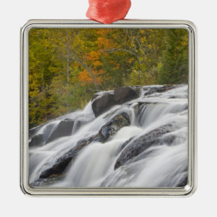 Bond Falls am Middle Fork des Ontonagon Silbernes Ornament