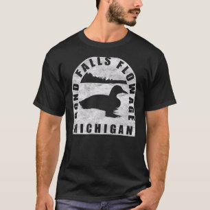 Bond Falls Flowage Loon Michigan T-Shirt