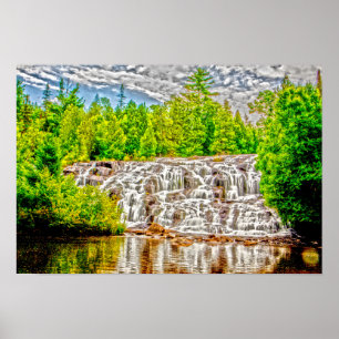 Bond Falls, U.P., Michigan. Poster