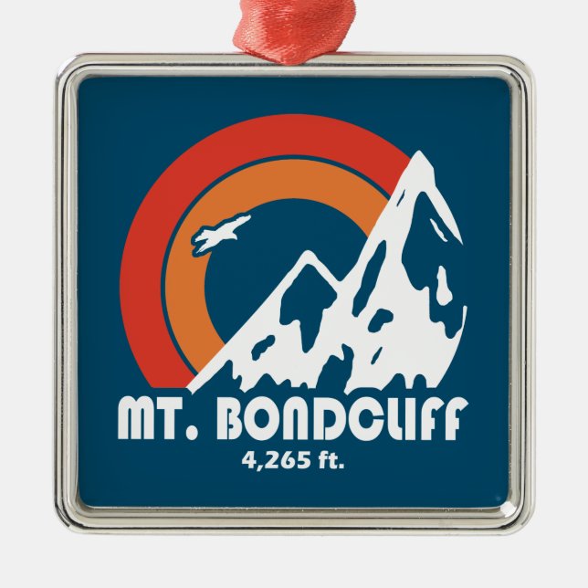 Bondcliff New Hampshire Sun Eagle Ornament Aus Metall (Vorne)