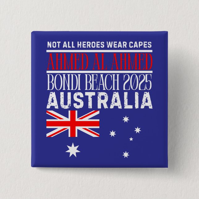 Bondi Beach 2025 - Ahmed al Ahmed  Button (Vorderseite)