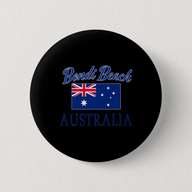 Bondi Beach Australia Flag Button (Vorderseite)