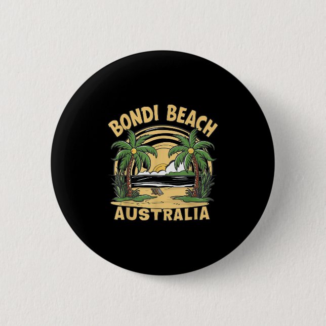 Bondi Beach Australien Button (Vorderseite)