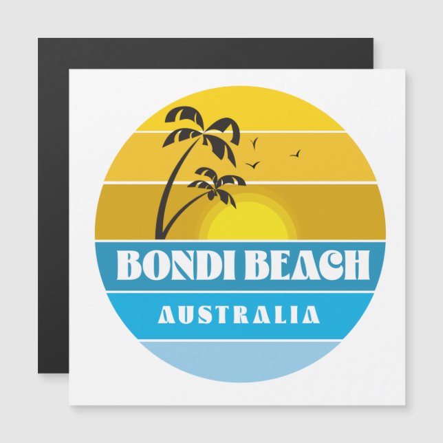 Bondi Beach Australien Magnetkarte (Vorne/Hinten)