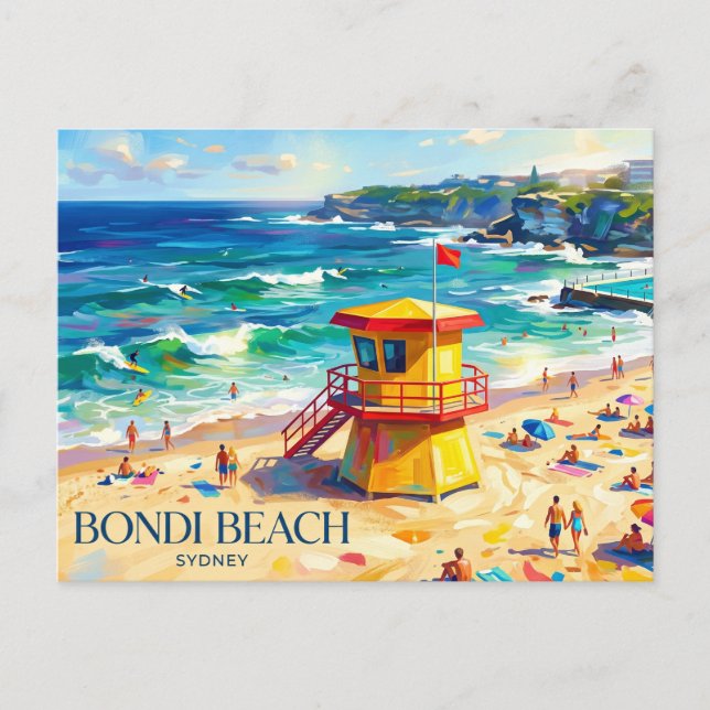 Bondi Beach Australien Postkarte (Vorderseite)