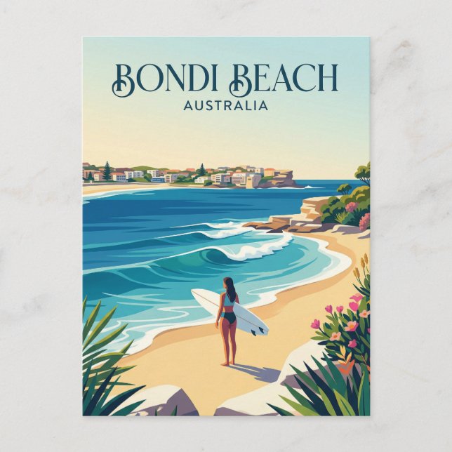 Bondi Beach Australien Postkarte (Vorderseite)