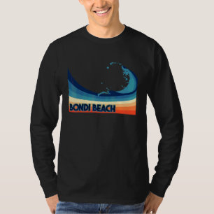 Bondi Beach Australien Retro Surfen  Segeln und Fi T-Shirt