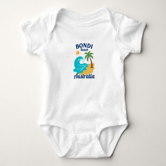 Bondi Beach Baby Strampler (Vorderseite)