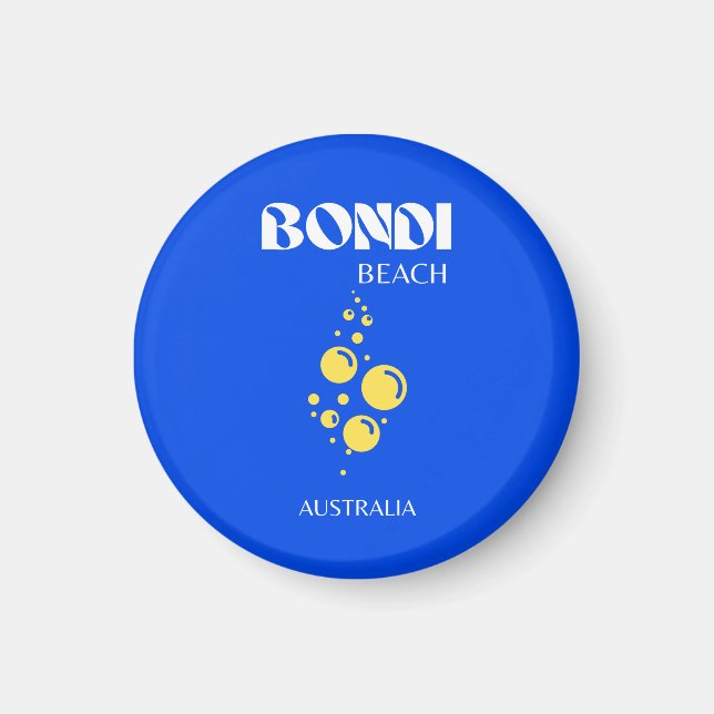 Bondi Beach, Bondi Beach Travel Art, Blue Magnet (Vorne)