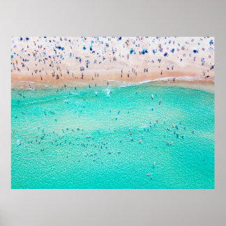 Bondi Beach Luftbild an einem perfekten Sommertag Poster