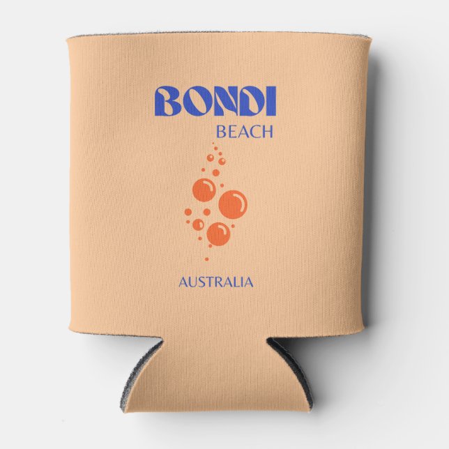 Bondi Beach, Preppy Art, Orange, Blue Dosenkühler (Vorderseite)