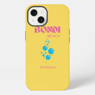 Bondi Beach, Reise Kunst, Preppy, Gelb, Rosa iPhone 13 Hülle