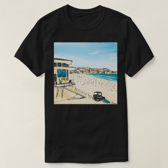 Bondi Beach Rettungsschwimmerhütte T-Shirt (Design vorne)