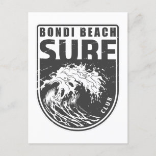 Bondi Beach Surf Club Australien Emblem Postkarte