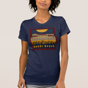 Bondi Strand-Pavillon-Marine-Blau-T - Shirt