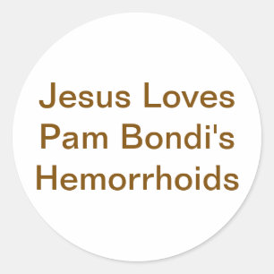 Bondis Hämorrhoiden Jesus Hankamer Artjunkhaus Yum Runder Aufkleber