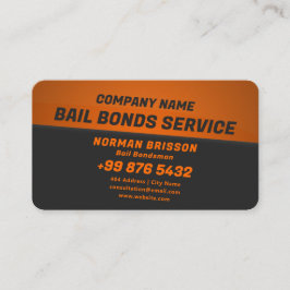Bonds Service | Dunkelorange Visitenkarte