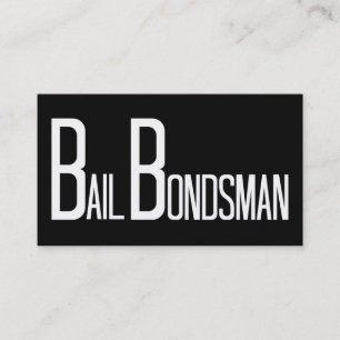 Bondsman Black Simple Business Card Visitenkarte