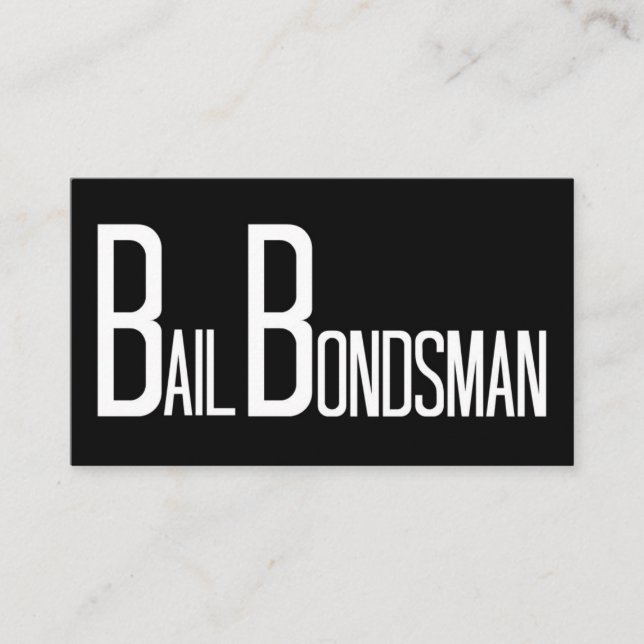 Bondsman Black Simple Business Card Visitenkarte (Vorderseite)