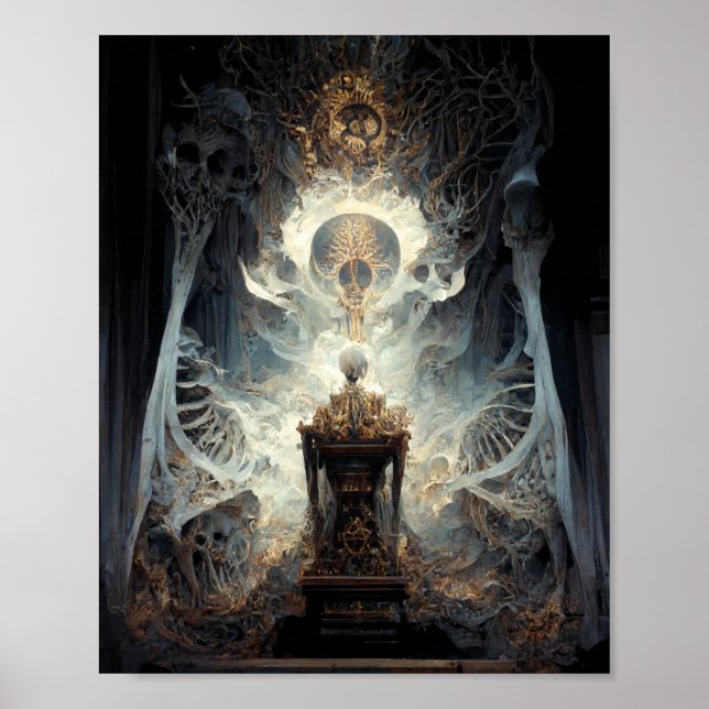Bone Altar 2 Fantasy Sci-Fi Art Poster (Vorne)