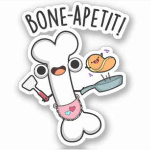 Bone Apetit Funny Cooking Pub Aufkleber