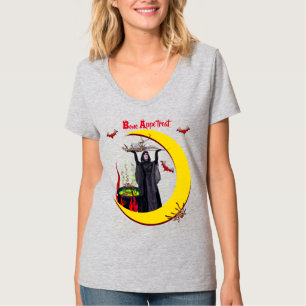 Bone appe'Leckerei Grau Halloween T - Shirt