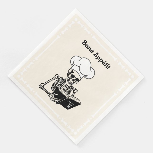 Bone Appétit Halloween Skeleton Dinner Napkins Serviette (Ecke)