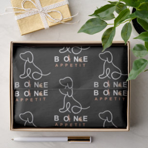 Bone Appetit Schwarz-Weiß-Hundefeinkost-Verpacku Seidenpapier