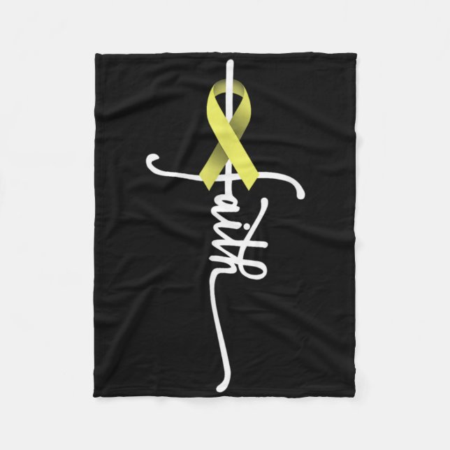 Bone Cancer Faith Sarcoma Bone Cancer Awareness Su Fleecedecke (Vorderseite)
