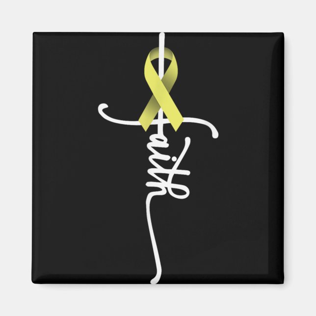Bone Cancer Faith Sarcoma Bone Cancer Awareness Su Magnet (Vorne)
