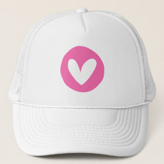 Boné com Coração Rosa Minimalista Truckerkappe