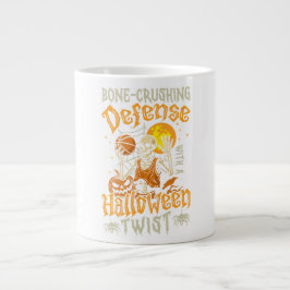 Bone Crushing Defense Sports Halloween Jumbo-Tasse