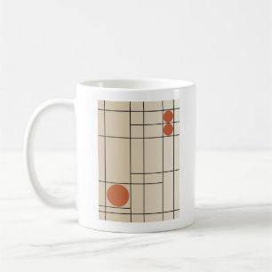 Bone Drift Nr. 1 Beige + Terrakotta Geometrische K Kaffeetasse