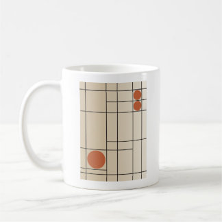 Bone Drift Nr. 1 Beige + Terrakotta Geometrische K Kaffeetasse