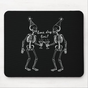 Bone Dry Tini Skeleton Trinken Martini Schwanz Hal Mousepad