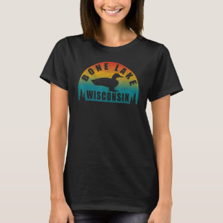 Bone Lake Northern Wisconsin Sunset Loon T-Shirt