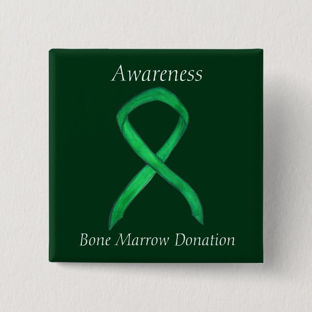 Bone Marrow Spenden Sensibilisierungsband Custom B Button (Vorderseite)