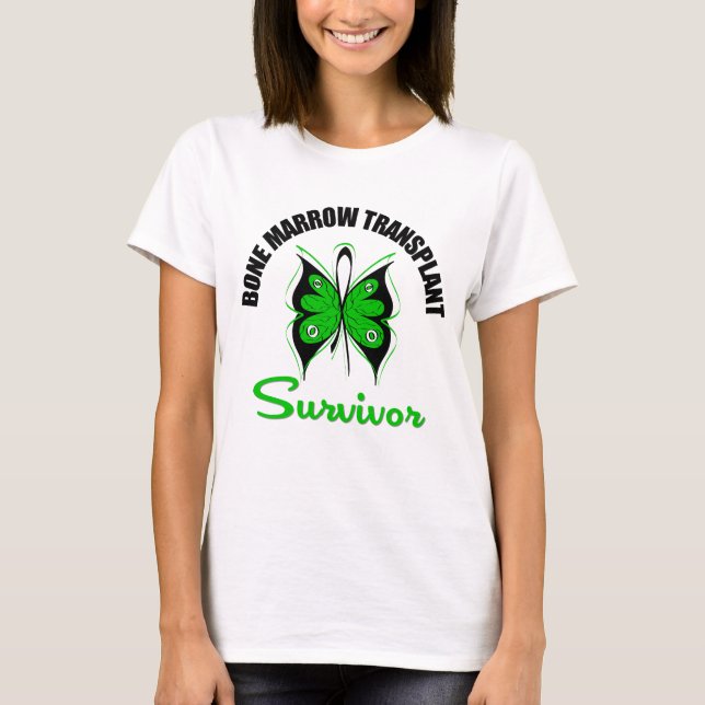 Bone Marrow Transplant Survivor Butterfly T-Shirt (Vorderseite)